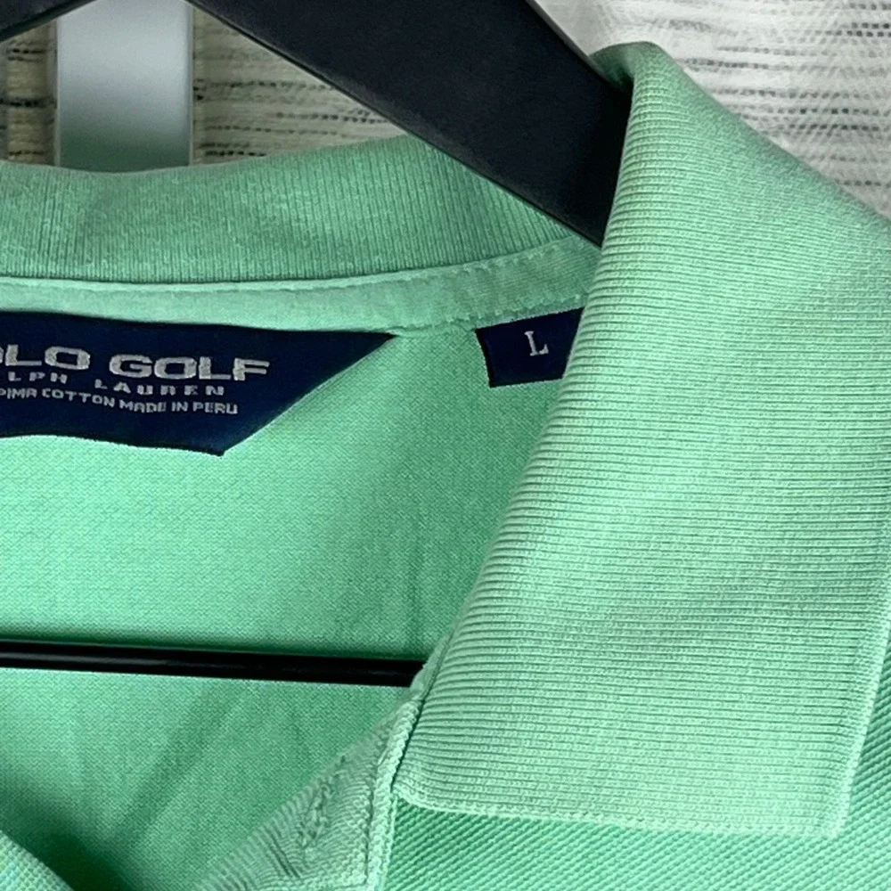 Polo Golf Ralph Lauren Mens Pima Cotton Polo Shirt Green DGC‎ 1898 Large